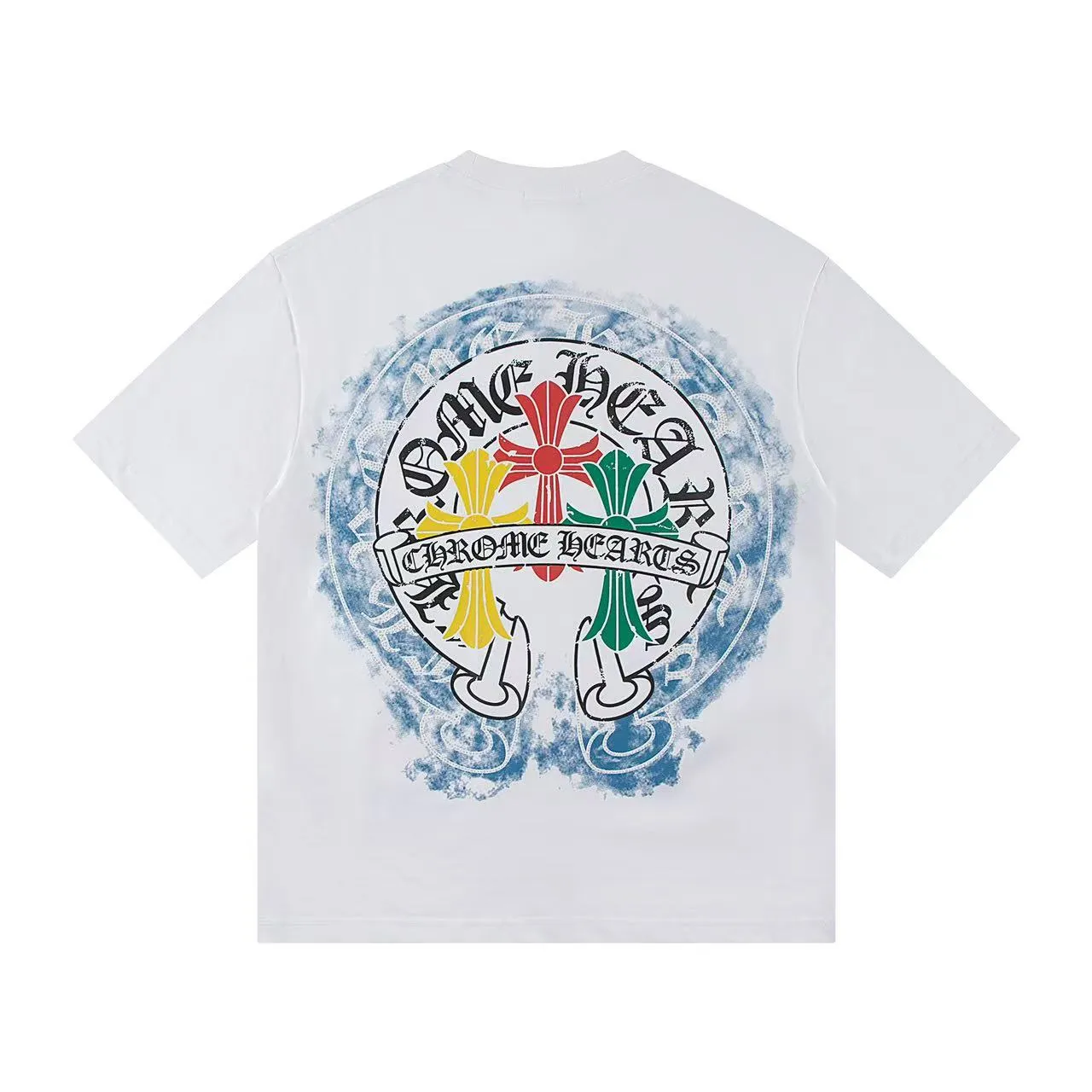 🅿️160 Style: 2025 new Croix Heart short-sleeved T-shirt Material: High version 300g double yarn combed cotton Size: S～XL Color: White Style number: Z015